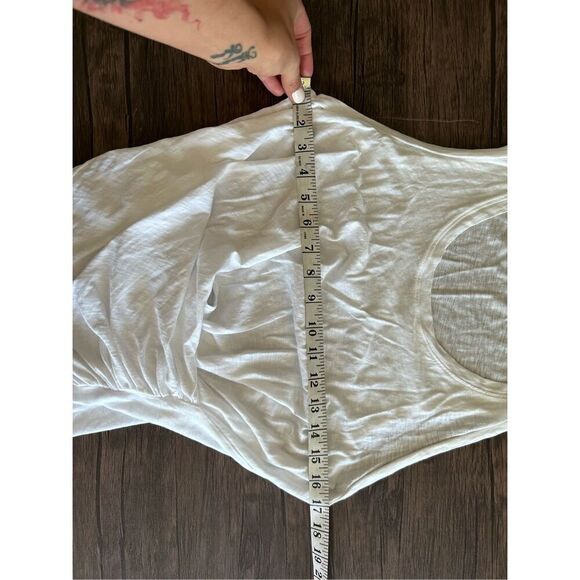 Sundry White Faux Wrap Light Weight Sleeveless Top Size 2 - Picture 8 of 8